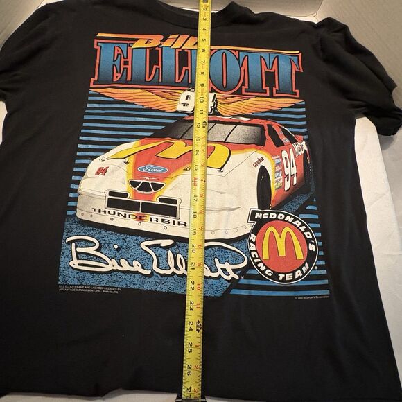 NASCAR Vintage 90s Bill Elliot McDonald’s Racing T-Shirt Size XL - Picture 7 of 8